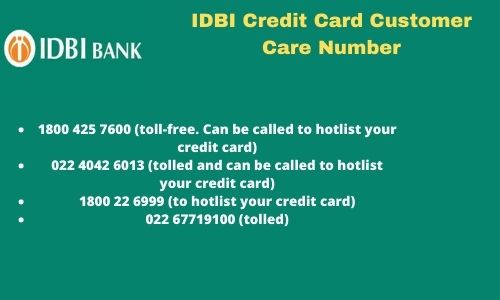 IDBI Credit Card Customer Care Number